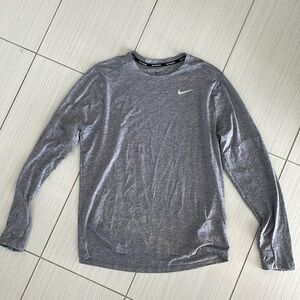 Nike grey long sleeve workout tee